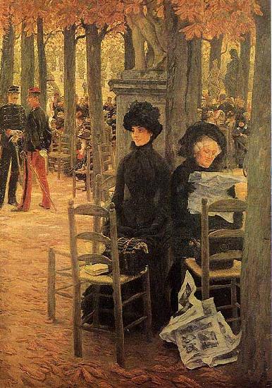 James Tissot Without a Dowry aka Sunday in the Luxembourg Gardens oil painting image